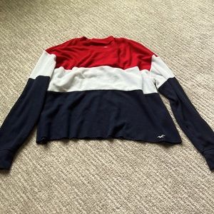 Red & white & blue Hollister crop top